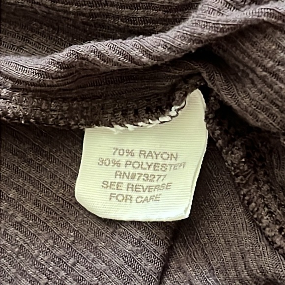 Mudd 90’s Chocolate Brown Ribbed Open Wrap Cardigan Sweater, Size Medium, Soft - Picture 8 of 11